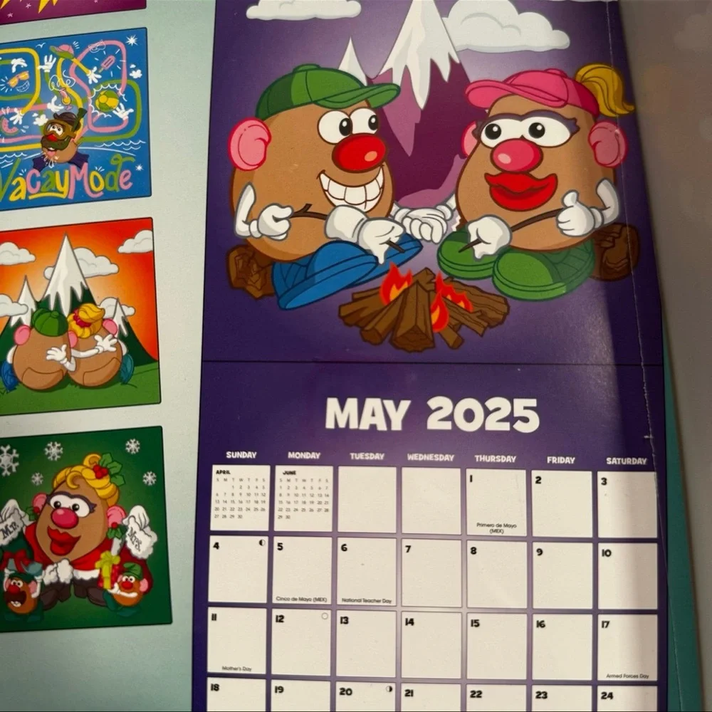 Mr. Potato Head - 16 Month 2025 Wall Calendar